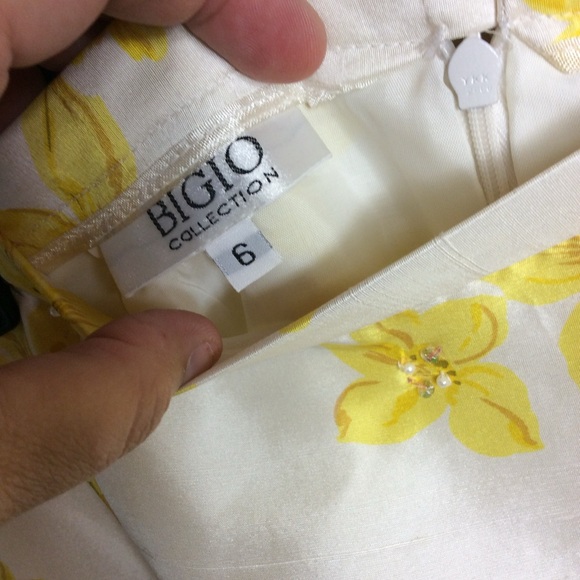 NWT Bigio Collection 2 piece silk sleeveless skirt set. buttercups   Size 6 - Picture 8 of 10